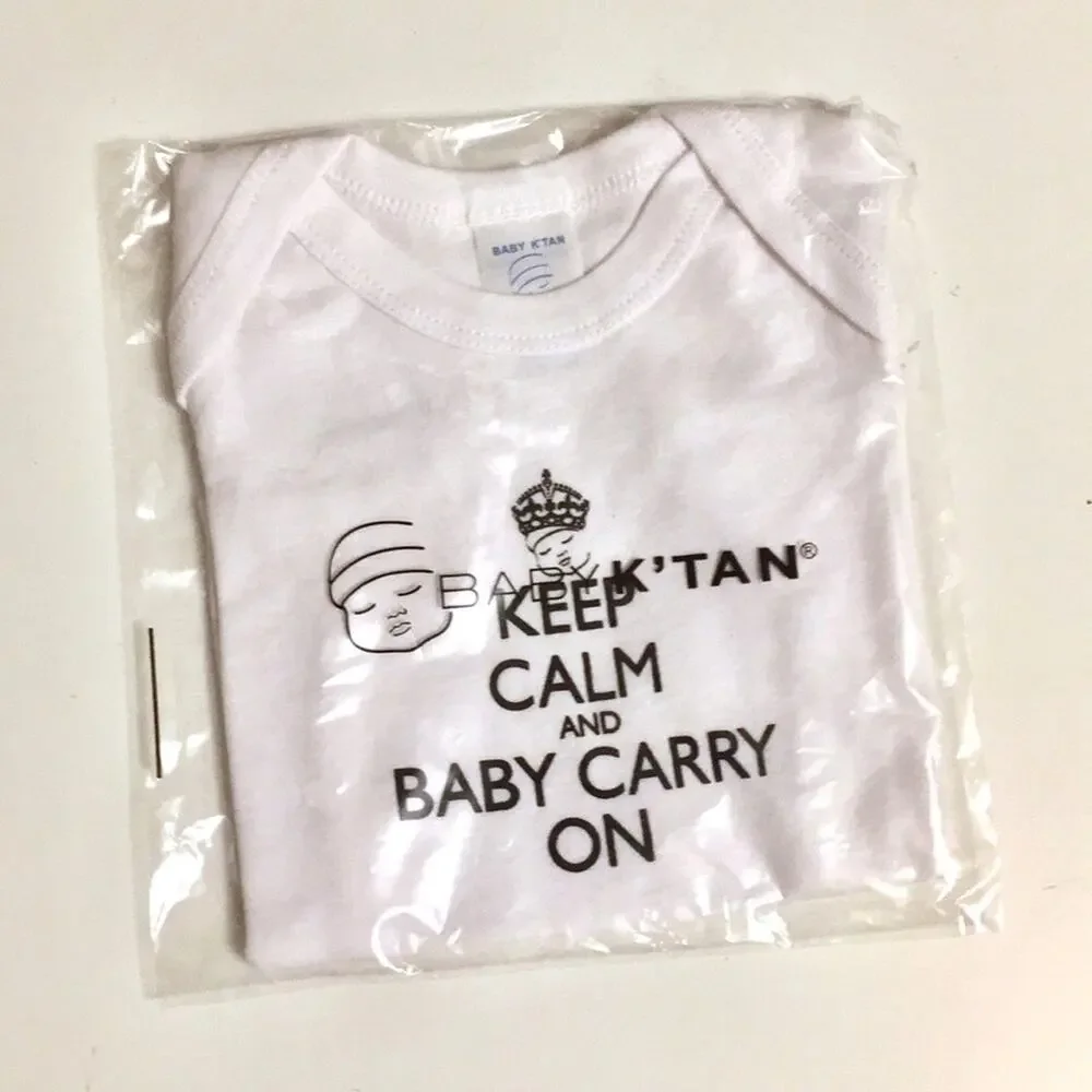 Baby K’TAN Keep Calm & Carry On top size 12m NWT